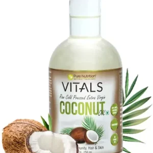 Pure Nutrition VITAL Raw Cold Pressed Extra Virgin Coconut Oil for Immunity, Hair & Skin Coconut Oil PET Bottle  (250 ml)