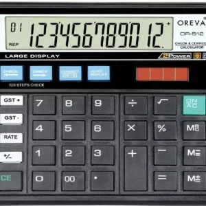 OREVA SOLAR & BATTERY OPERATED CHECK & CORRECT GST CALCULATOR OR-512 Basic Calculator  (12 Digit)